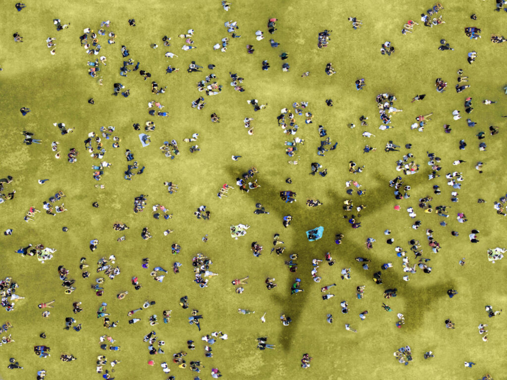 People sunbathing in Central Park