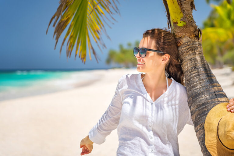 Kobieta na plaży Dominikana